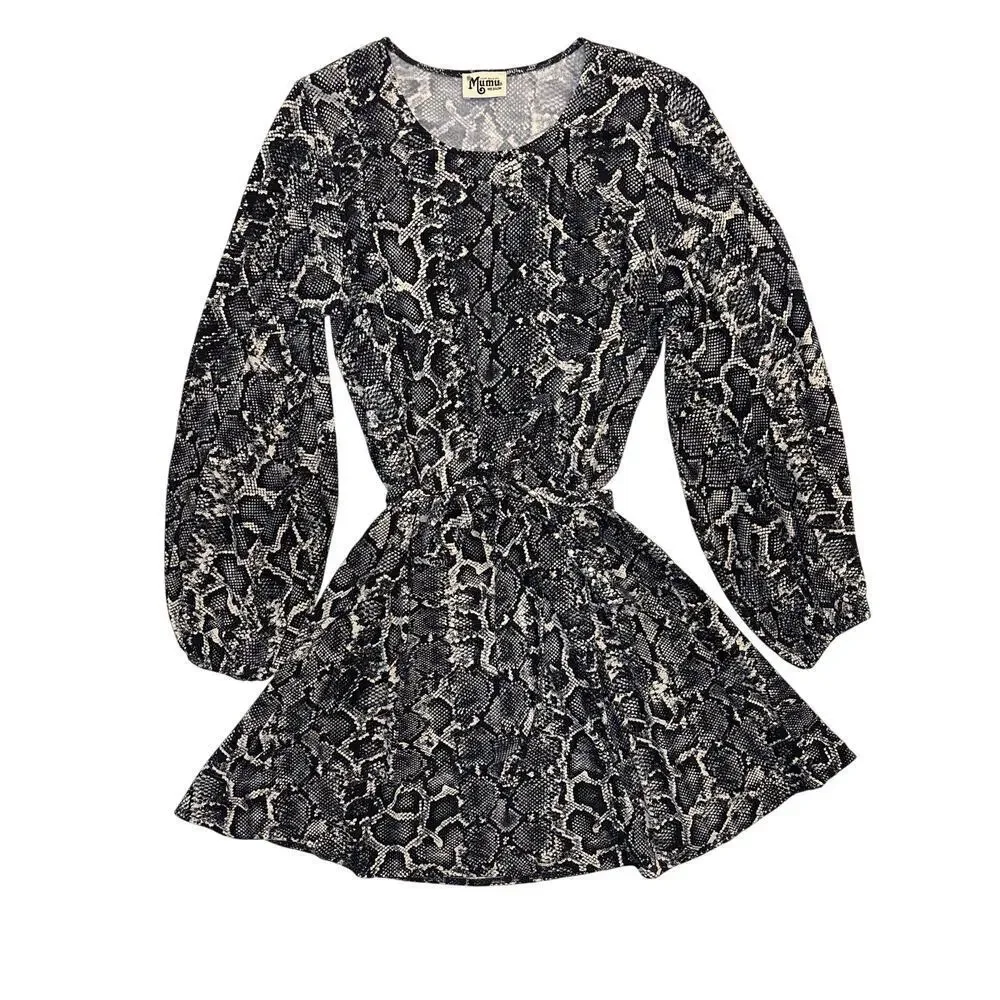 Show Me Your Mumu Midi Dress Women’s Sz Medium Snakeprint A-line Oversized - Picture 1 of 8